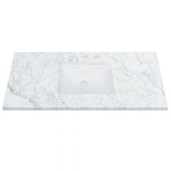 Carrara White Marble Vanity Top 49" x 22"