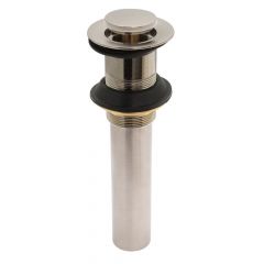 Push-Style Pop-Up Assembly Without Overflow - Satin Nickel