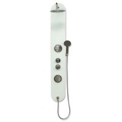 2 Jet Thermostatic Rain Head Round Shower Panel - Frost