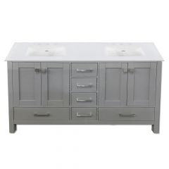 Carina 60" Gray Double Vanity - Choose Your Top