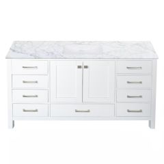 Carina 60" White Vanity - Choose Your Top