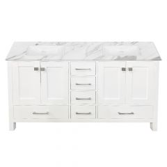 Carina 72" White Double Vanity - Choose Your Top