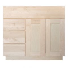 Vanity Base 36" Jamestown Unfinished Kitchen Cabinet - Left Drawers