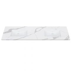 Bianco Carrara Marble Double Vanity Top 73" x 22"