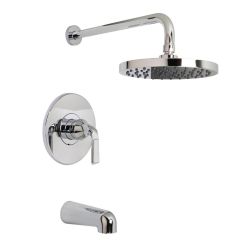 Huntington Brass Joy Tub & Shower Faucet Set - Polished Chrome