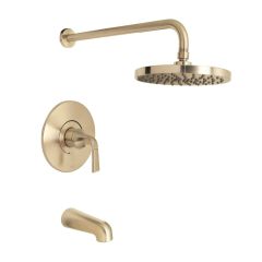 Huntington Brass Joy Tub & Shower Faucet Set - Satin Brass