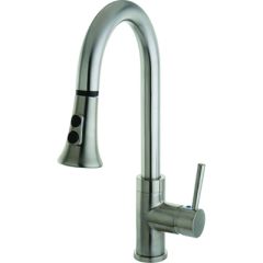 Pull Down Single Lever Kitchen Faucet, Satin Nickel