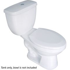 Saranac White .8GPF/1.6GPF Toilet Tank (TANK ONLY)