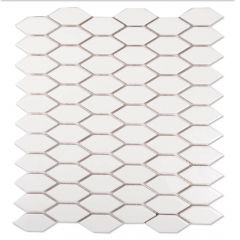 Dovetail White 12" x 12" Ceramic Mosaic Tile