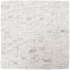 White Splitface Stone 12" x 12" Square Mosaic Tile