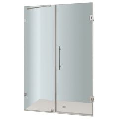 28" - 35" Stainless Steel Frameless Hinged Shower Door